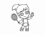 Badminton Coloringcrew Coloritou Acolore sketch template