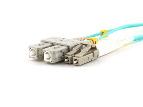 50m Multimode Fiber Optic Cable 50 125 Om3 Aqua Laser