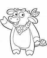 Coloring Dora Benny Colouring Cow Topcoloringpages Print Bull sketch template