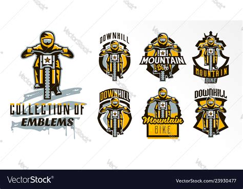 colorful set  emblems badges logos royalty  vector