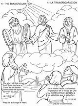 Transfiguration Luminous Luminosos Mysteries Misterios Crafts sketch template