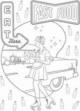 Coloring Pages Doverpublications Diner Dover Publications Welcome sketch template