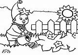 Coloring Garden Pages Noddy Waters sketch template