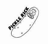 Pickle Morty sketch template