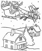 Colorat Craciun Reindeer Planse Sleigh Iarna Rentier Copii Flying Sanie Imprima sketch template