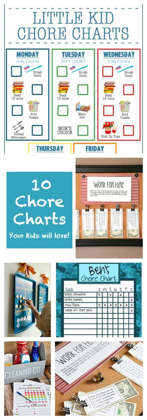 printable chore charts  kids  adore  organized mom