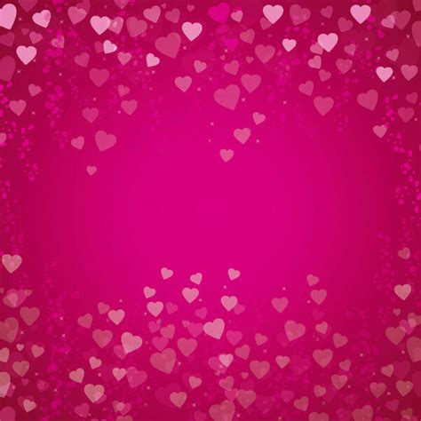 vector abstract pink happy valentines hearts background