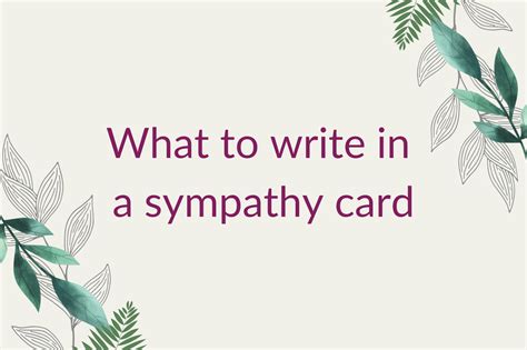What To Write In A Sympathy Card A Definitive Guide