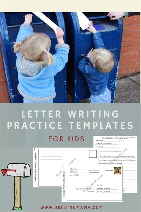 practice letter writing   templates  kids budding mama