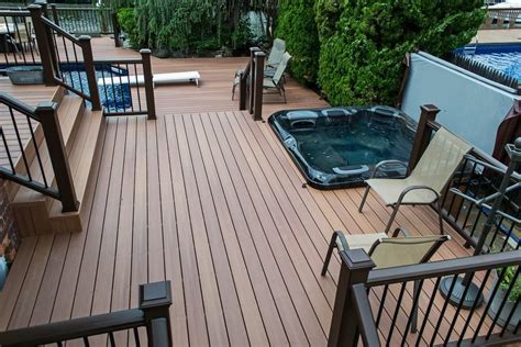 hot tub lounge area contemporary deck  york   hot tubs hot tub  spa experts