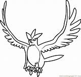 Pokemon Articuno Coloring Go Pages Getdrawings Getcolorings Color Coloringpages101 Pokémon sketch template