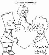 Pintar Simpsons Blanca Escueladeblanca Bart Hermanos Lafarga sketch template