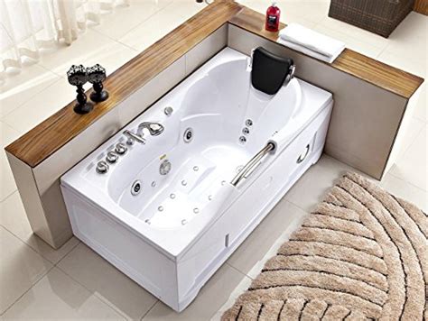 60 inch white bathtub whirlpool jetted bath hydrotherapy