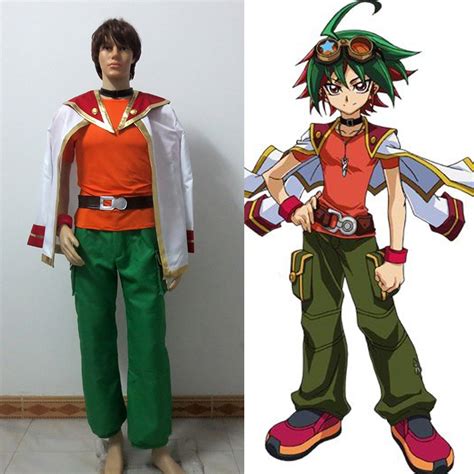 new high qaulity yu gi oh arc v yuya sakaki cosplay costume full set