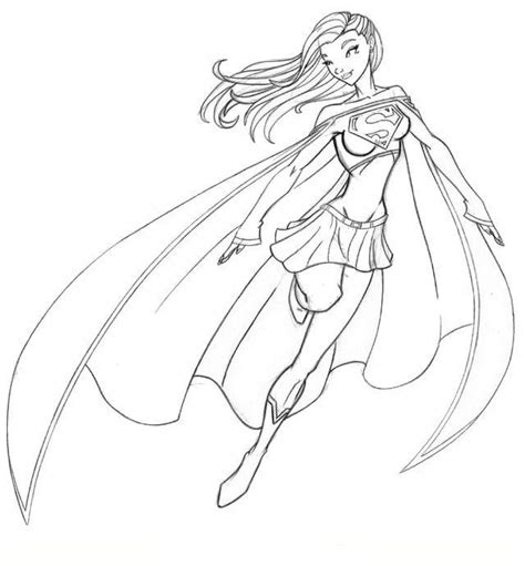 dc supergirl coloring page  print  color