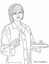 Krankenschwester Enfermeira Vacina Medizin Bereitet Drucken sketch template