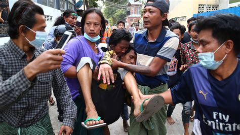 Myanmar Security Forces Open Fire On Protesters Killing 2 The New