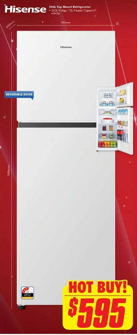 hisense  top mount refrigerator offer   good guys cataloguecomau