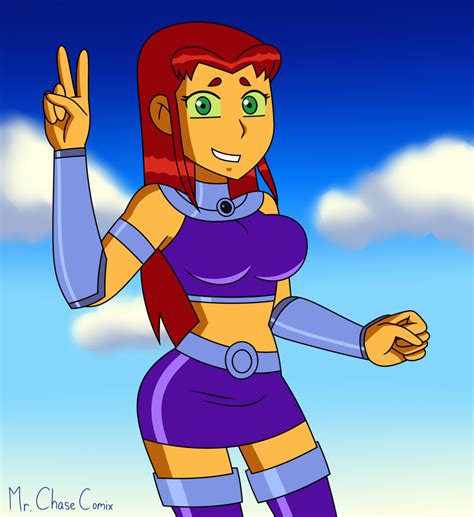 starfire first try by mrchasecomix on deviantart