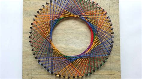 create  colorful spirograph string art diy tutorial