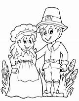 Coloring Pages Pilgrim Thanksgiving Color Girl Plymouth Rock Printable Sheets Template Boy Getcolorings Happy sketch template