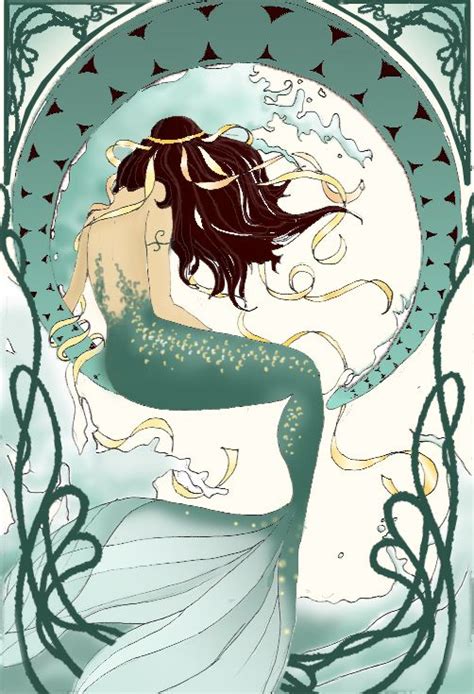 mermaids mermaid art  art nouveau  pinterest