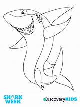 Shark Coloring Kids Pages Megalodon Happy Sharks Whale Discovery Color Week Clark Activities Drawing Clipart Colouring Preschoolers Crafts Bruce Print sketch template