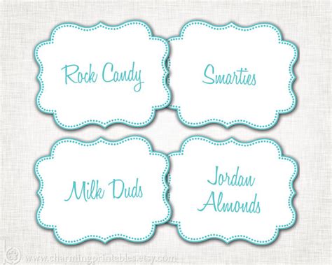 candy labels  printables printable templates