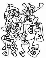 Dubuffet Colorir Kandinsky Colorare Nuptiale Coloriages Cuadros Quadri Morningkids Tableaux Celebres sketch template