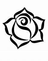 Coloring Rose Printable Pages Single sketch template