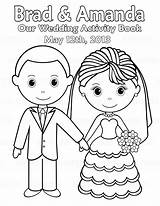 Coloring Pages Wedding Book Marry Template Colouring Weddings Library Clipart sketch template