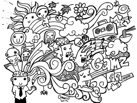 doodle art alley coloring pages coloring home