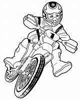 Coloring Motocross Pages Bikes Colouring Motorbike Motorcycle Library Clipart Kids sketch template