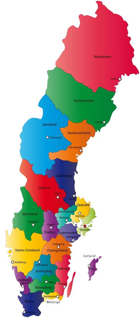 provincias suecia suecia guia turistico mapas