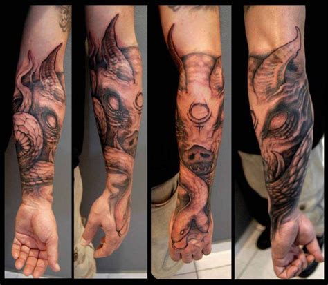 Demonic Half Sleeve Tattoo Best Tattoo Ideas Gallery