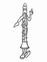 Woodwind Instruments Coloring Pages Ws School First Musical Music sketch template