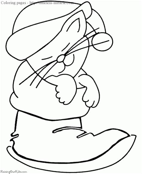 christmas cat coloring pages timeless miraclecom