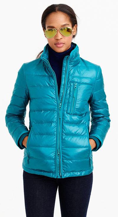 lightweight puffer jacket  turquoise