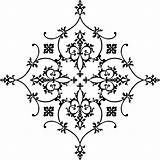 Floreale Elemento Emblema Ornamento sketch template
