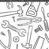 Tools Coloring Mechanic Pages Doctor Background Vector Printable Tool Drawing Seamless Stock Carpentry Carpenter Doodle Handyman Getdrawings Saw Getcolorings Sketch sketch template