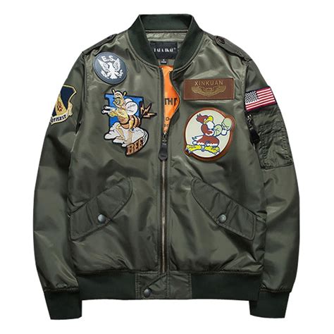 2018 ma1 army green military ma 1 flight jacket pilot air force men