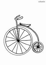 Bicycle Coloring Wheel Fahrrad Happycolorz Ausdrucken Mvg sketch template