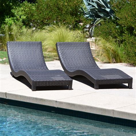 Coast Modern Living Outdoor Chaise Lounge Chairs W Cushions