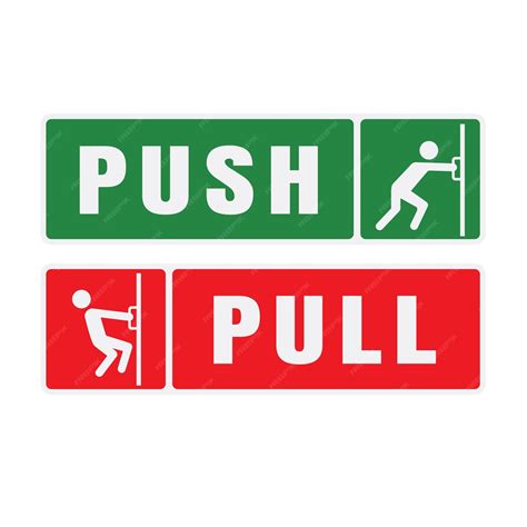 premium vector push  pull door icon isolated door pull symbol