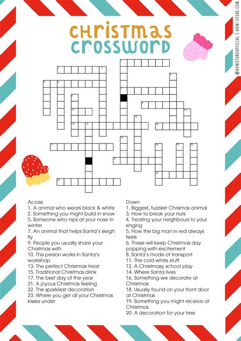 printable christmas crossword puzzle