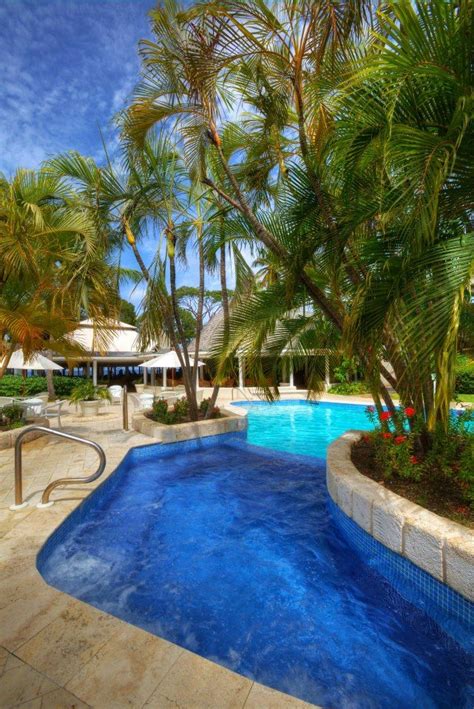 images  barbados  inclusive resorts  pinterest pool waterfall lounge areas