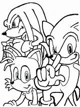 Sonic Coloring Pages Tails Knuckles Team Printable Hedgehog Line Color Getdrawings Getcolorings Print Deviantart Size Colorings sketch template