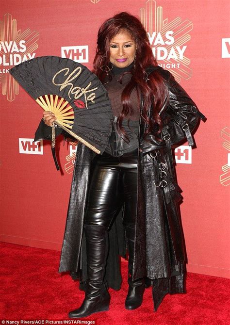chaka khan 63 slips into leather and sheer top at vh 1 event