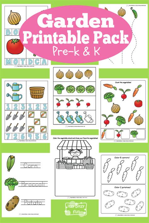 printable garden pack  prek  thrifty homeschoolers