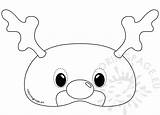 Mask Template Deer Rudolph Coloring Pages Templates sketch template